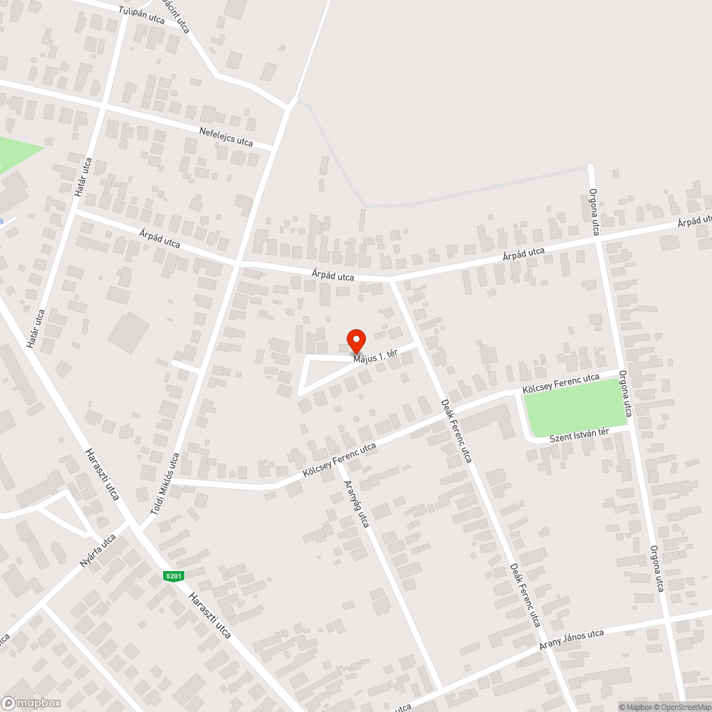 Betonozásra váró utca bejelentés helye