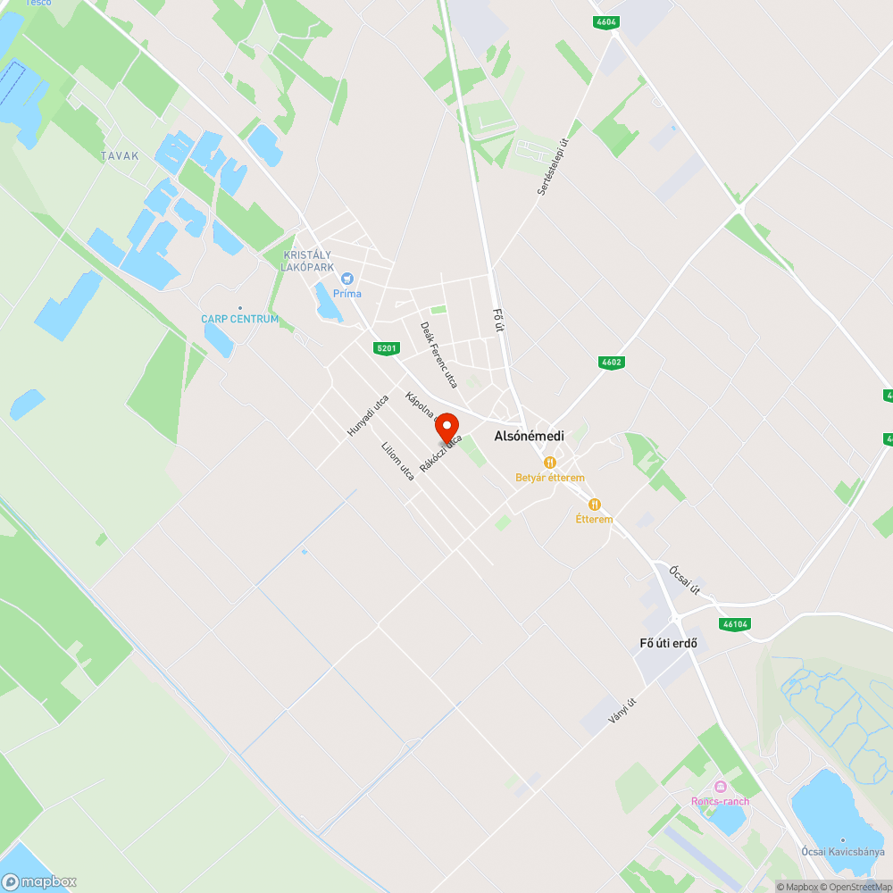 Eső utáni pocsolya bejelentés helye