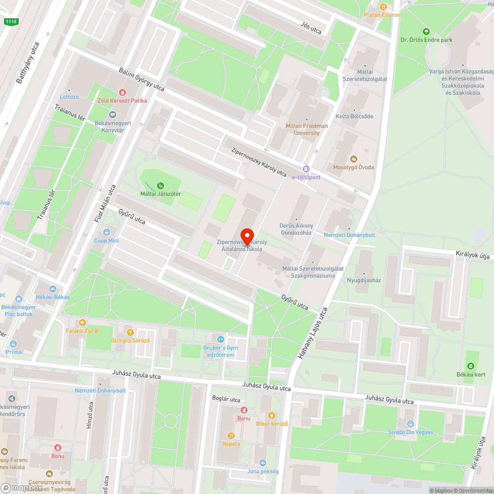 Graffitis bejelentés helye