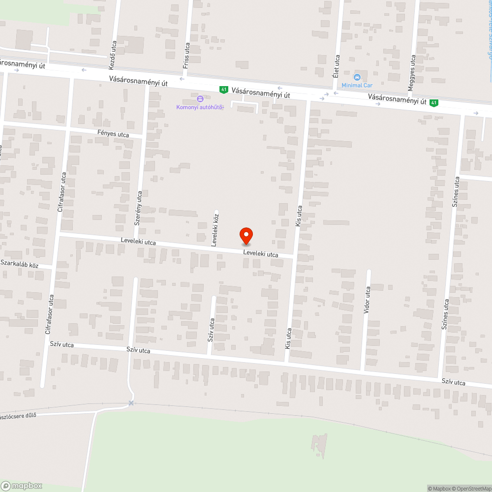 Kátyú, aszfalt hiba bejelentés helye