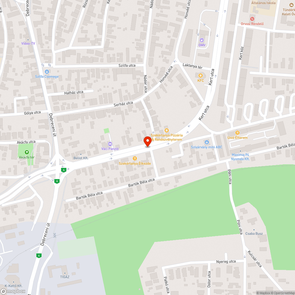 Szemét a fák alatt bejelentés helye