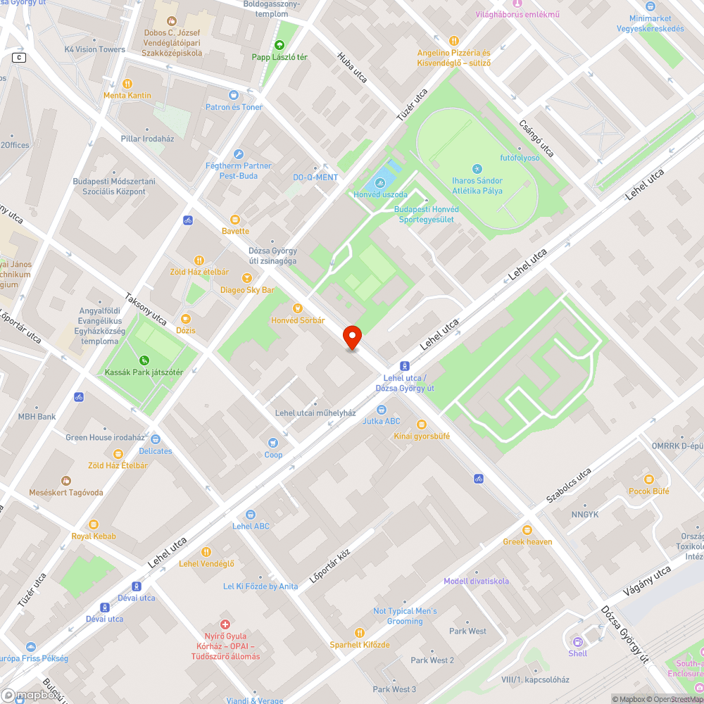 Üres fahelyek bejelentés helye