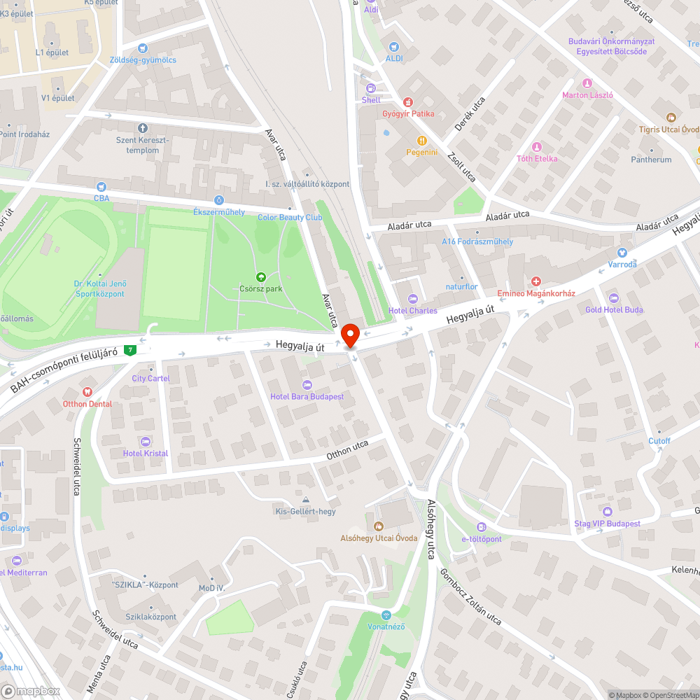 Veszélyes zebra bejelentés helye