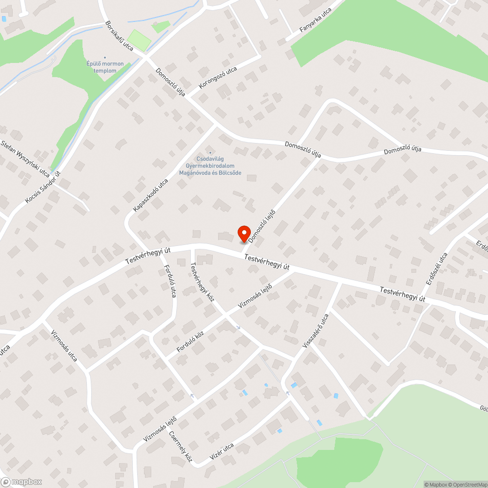 Kátyúk az utca sarkon bejelentés helye