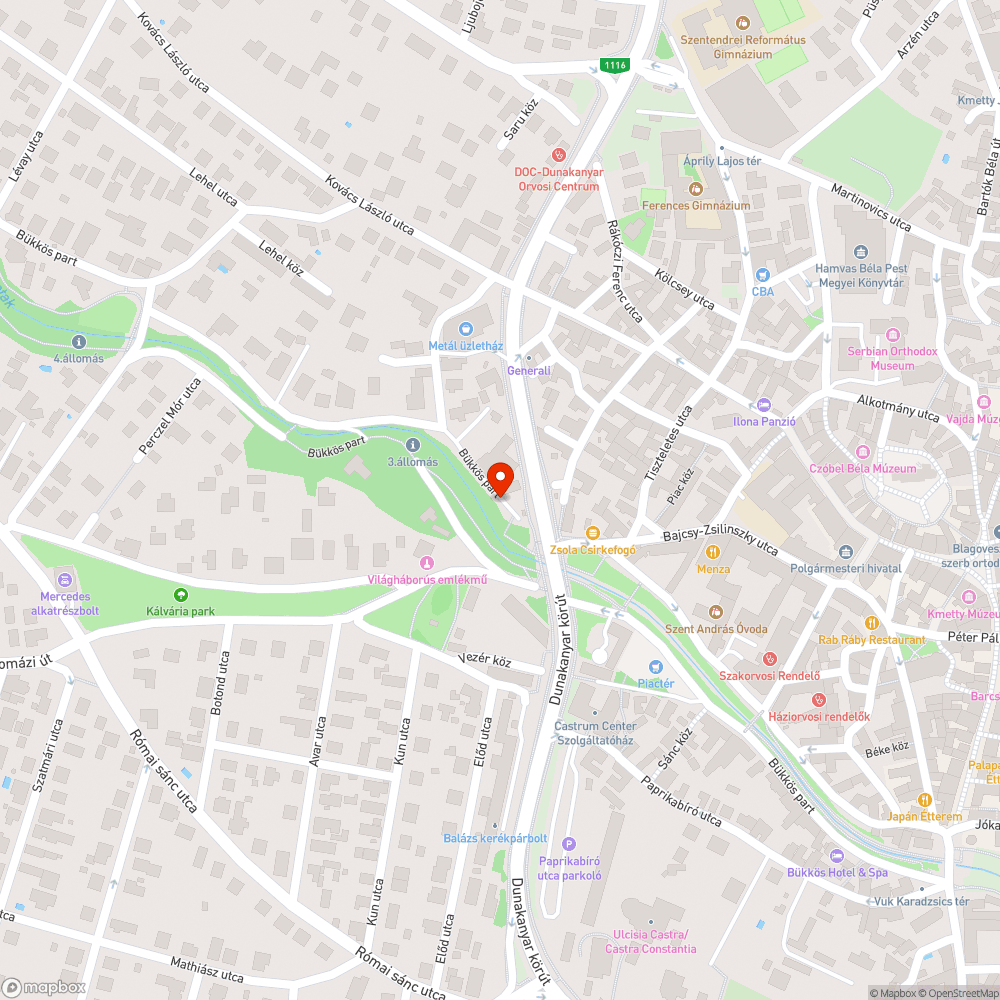 Letört fatörzs a Bükköspart buszmegálló mögötti zöld területen bejelentés helye