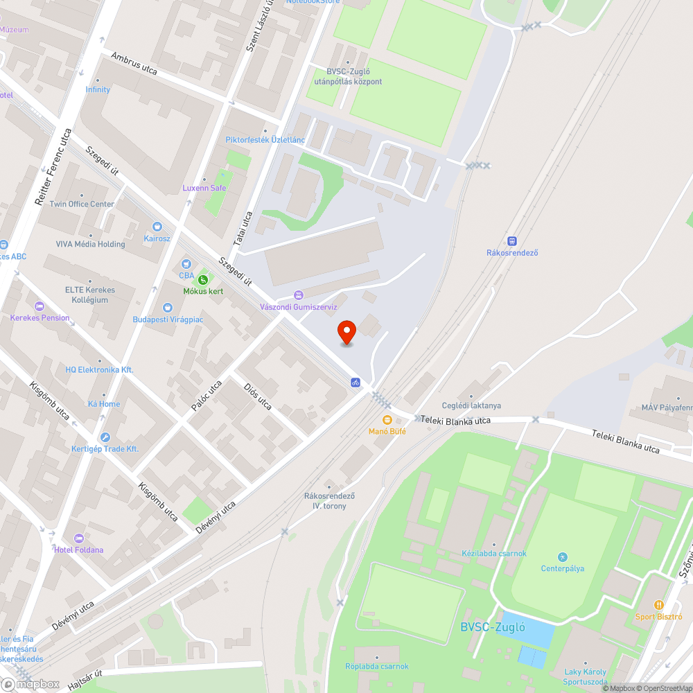 Tócsa a járda közepén bejelentés helye