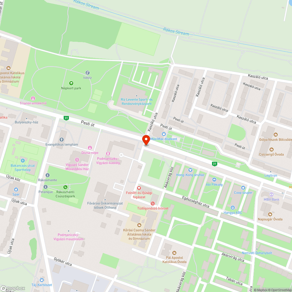 Nem működő közvilágítás bejelentés helye