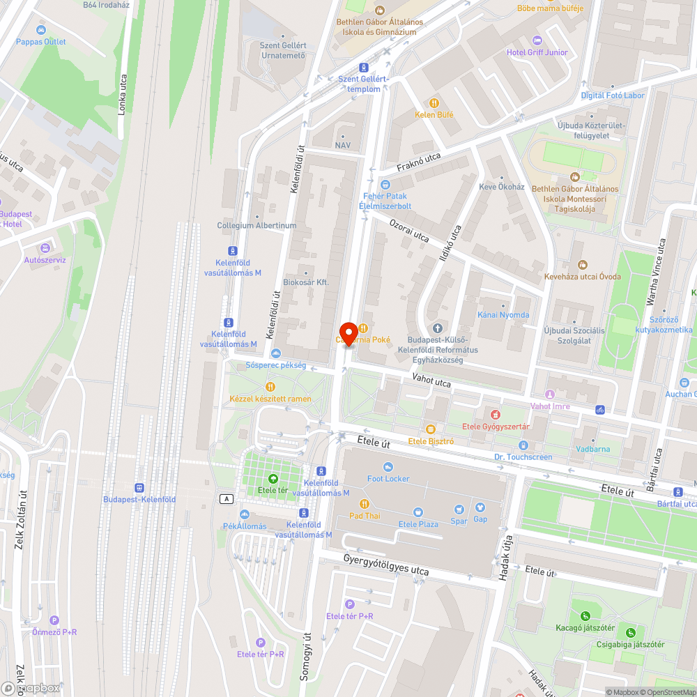 Eltűnt zebra bejelentés helye