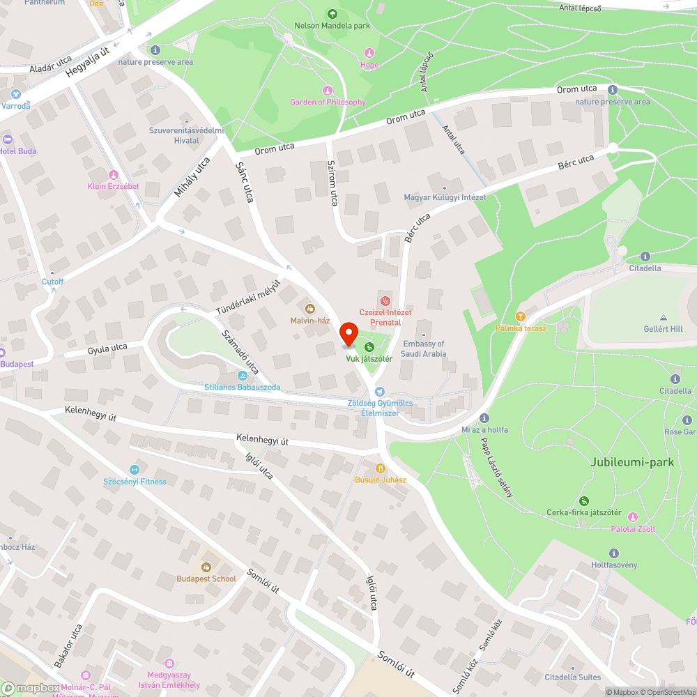 Kiszáradt fa bejelentés helye