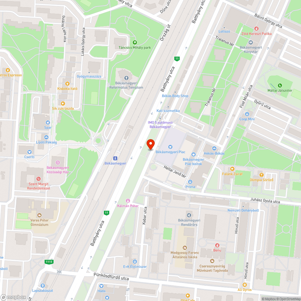 Graffiti bejelentés helye