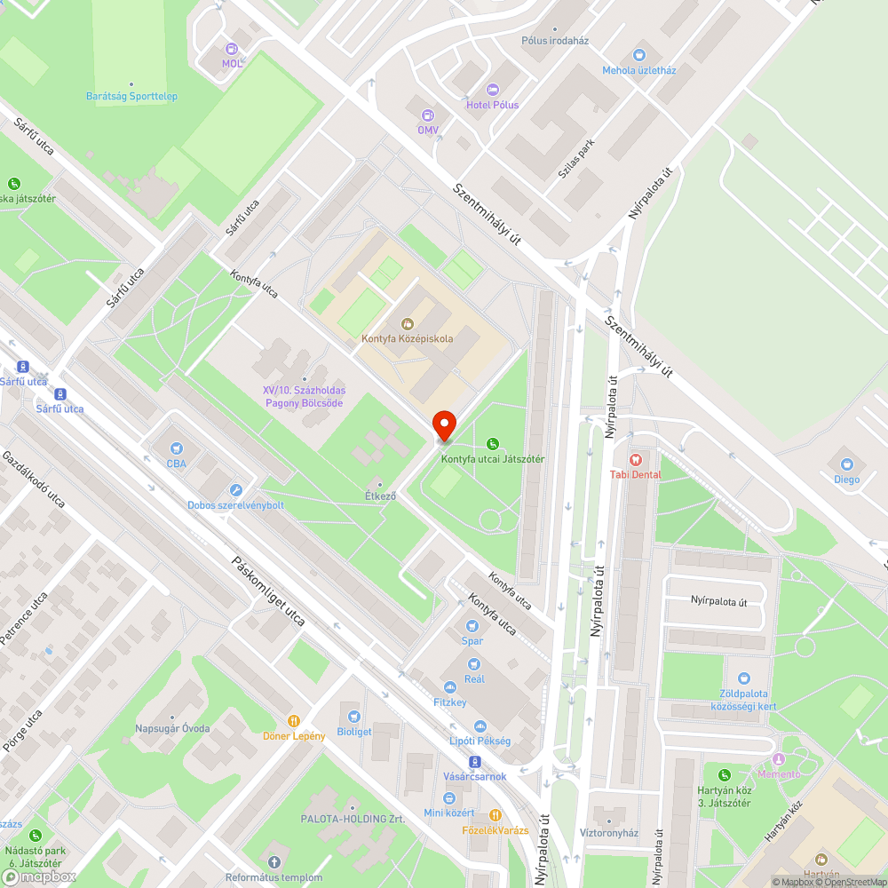 Kiégett lámpa bejelentés helye