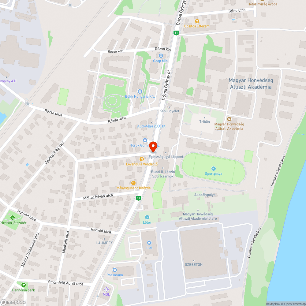 Kátyú bejelentés helye