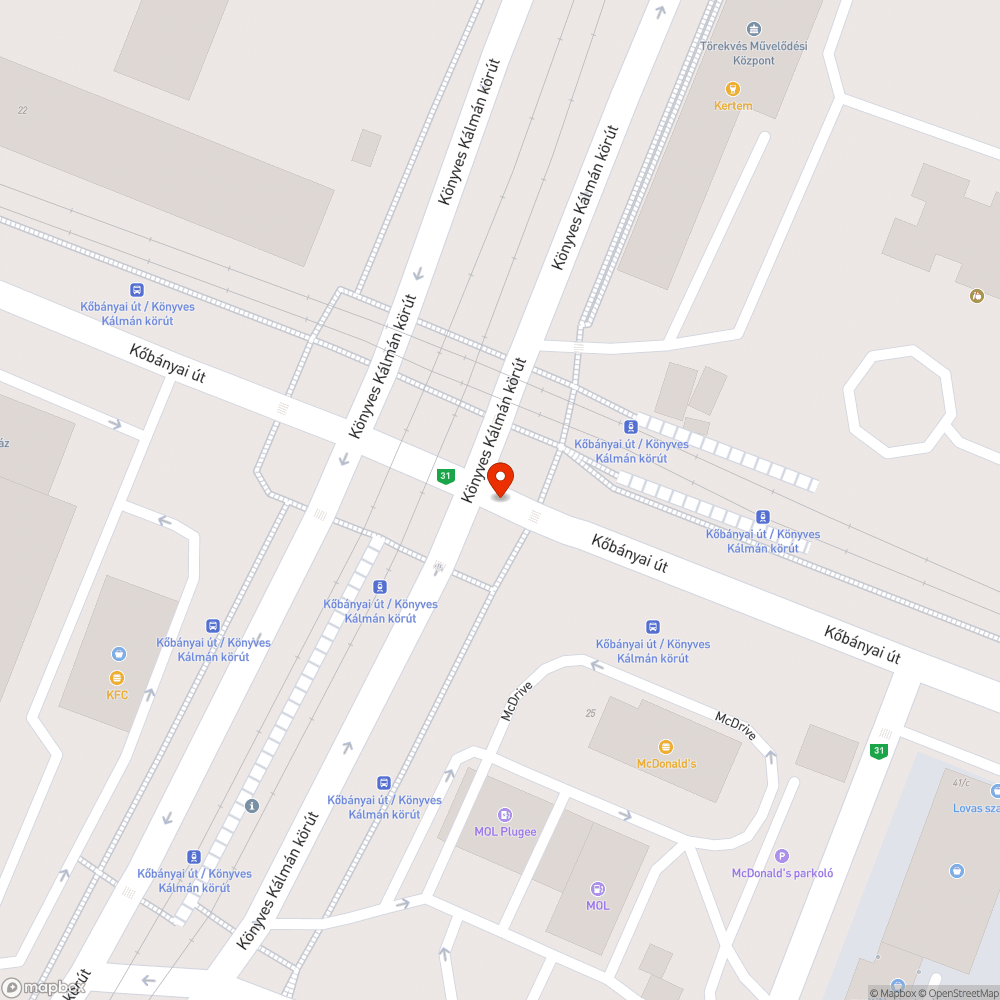 Kátyúk fedlap körül bejelentés helye