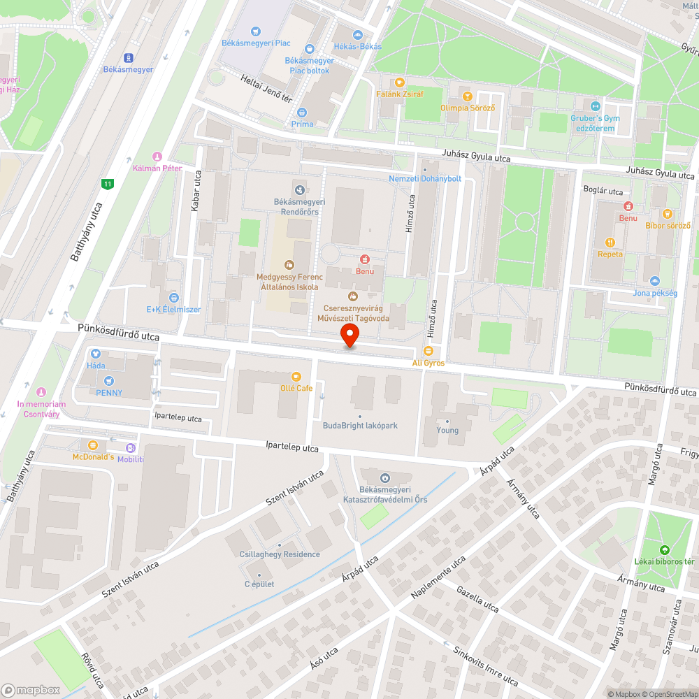 Közvilágítási hiba bejelentés helye