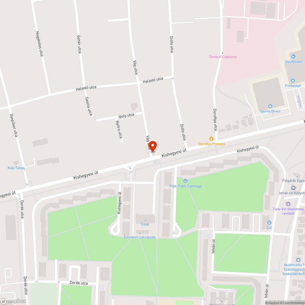 Elfordult bejelentés helye