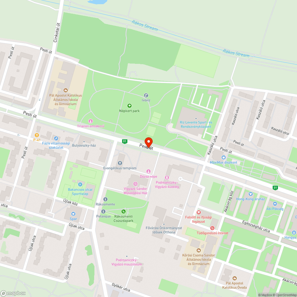 Megrongált közvilágítás bejelentés helye