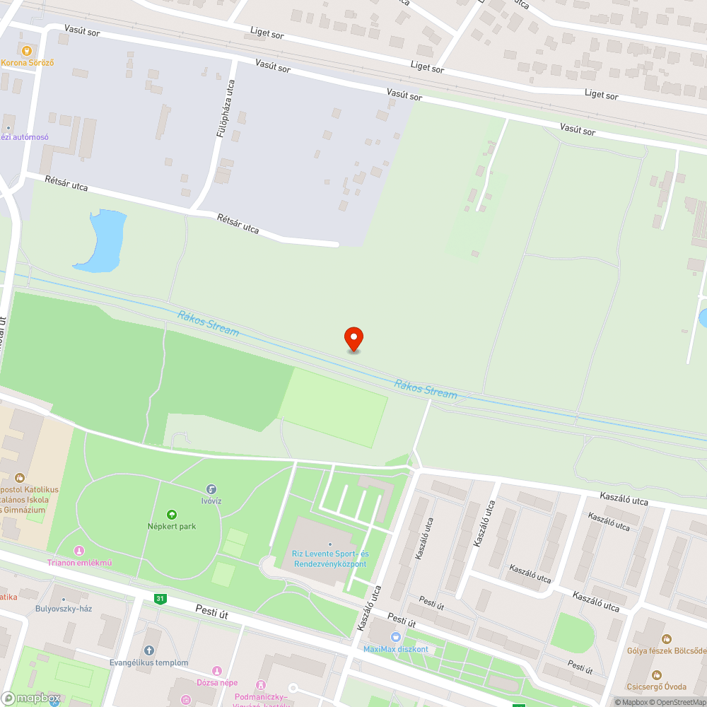 Kidőlt fa bejelentés helye