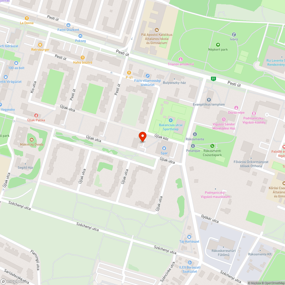 Kanapé bejelentés helye