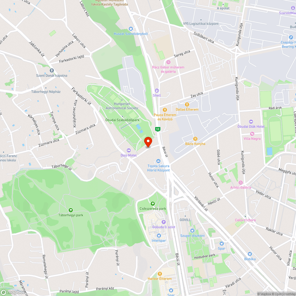 Táborhegyi út 4. úthibái bejelentés helye