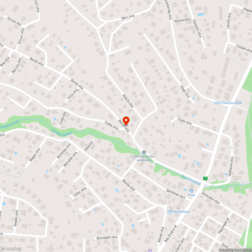 Veszélyes útszakasz bejelentés helye