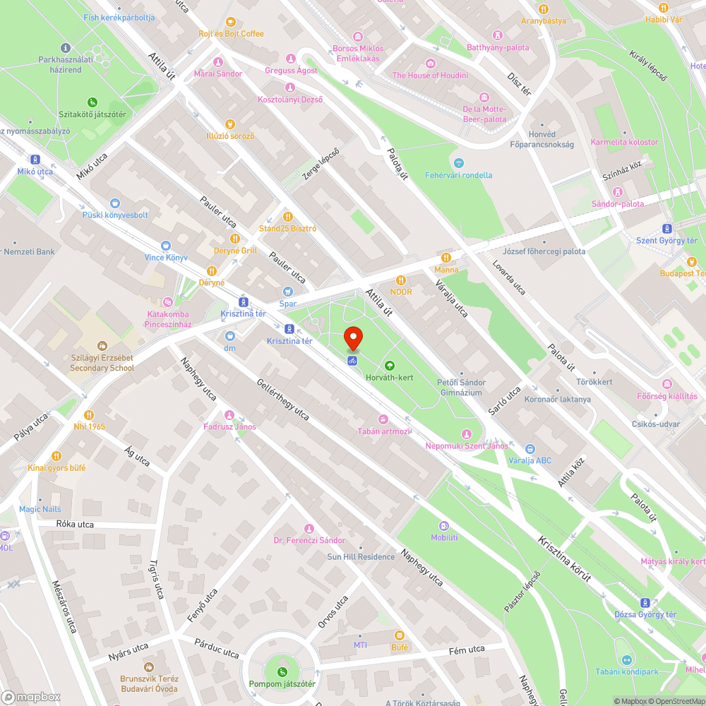 Bubi állomáson parkoló quad bejelentés helye