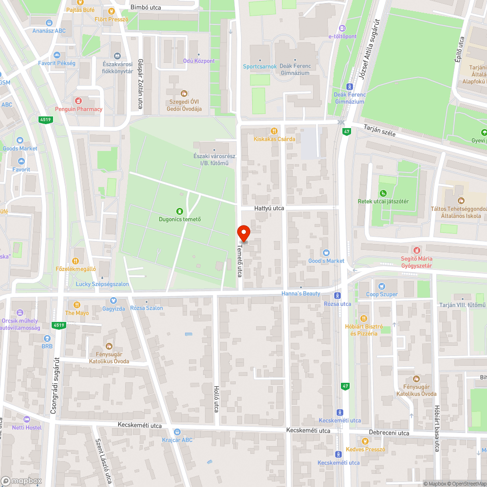 Mély süllyedés a csatornafedél mellett - Temető u. 3/a. bejelentés helye