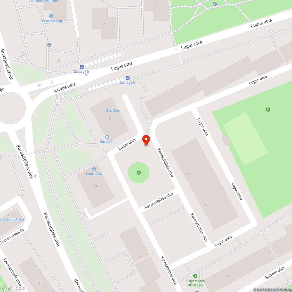 Leromlott állapotú tűzcsap - Kereszttöltés u. 33. bejelentés helye