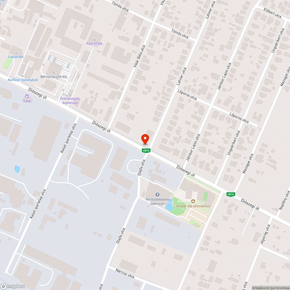 Nincs zebra, sem járda bejelentés helye