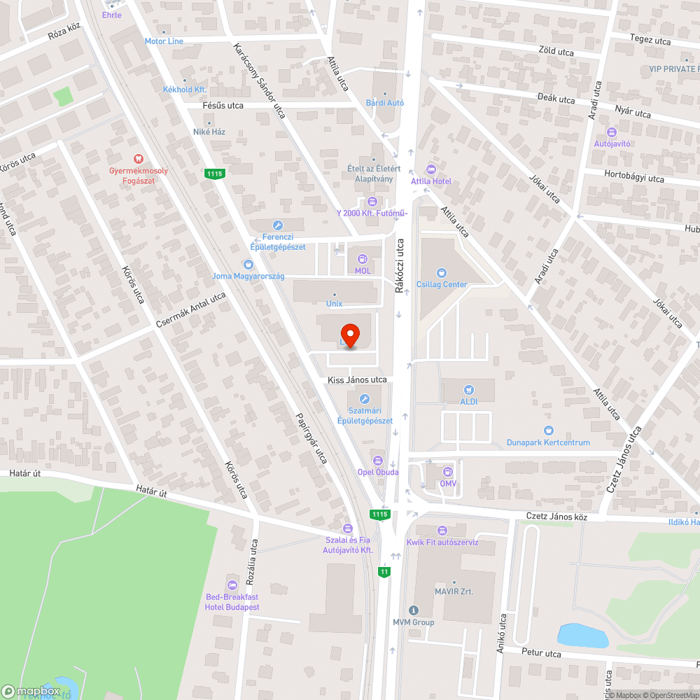 Sötét a Lidl parkoló bejelentés helye