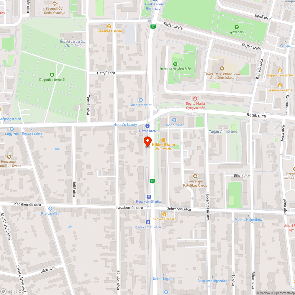 Szétesett szegélykövek - József A. sgt. 84. bejelentés helye