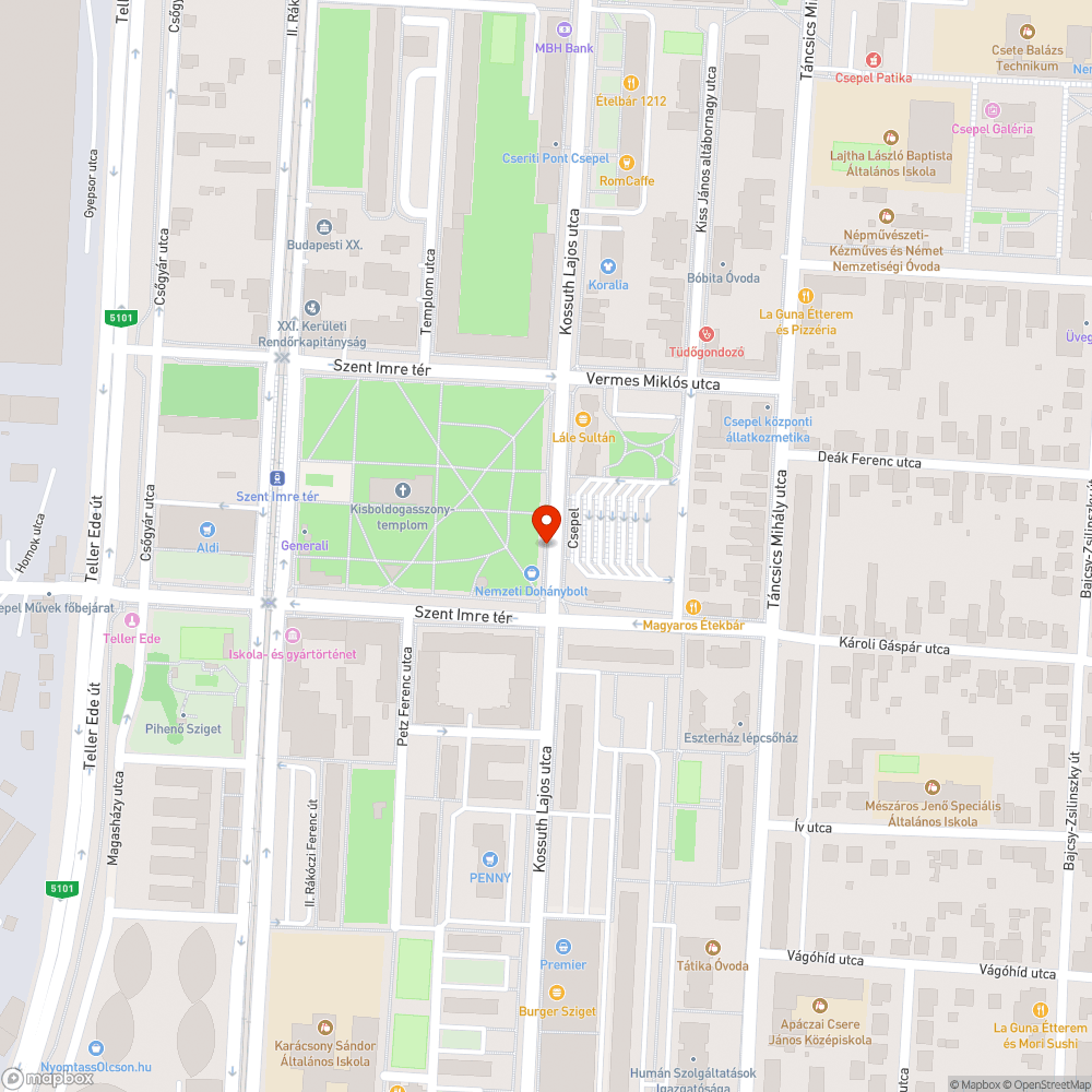 FLR 742 bejelentés helye