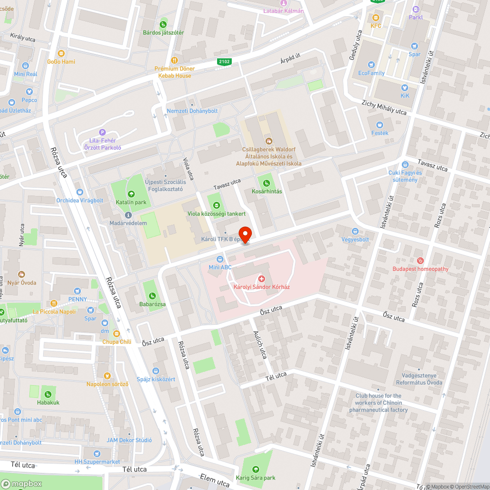 Elhagyott autó Újpesten bejelentés helye