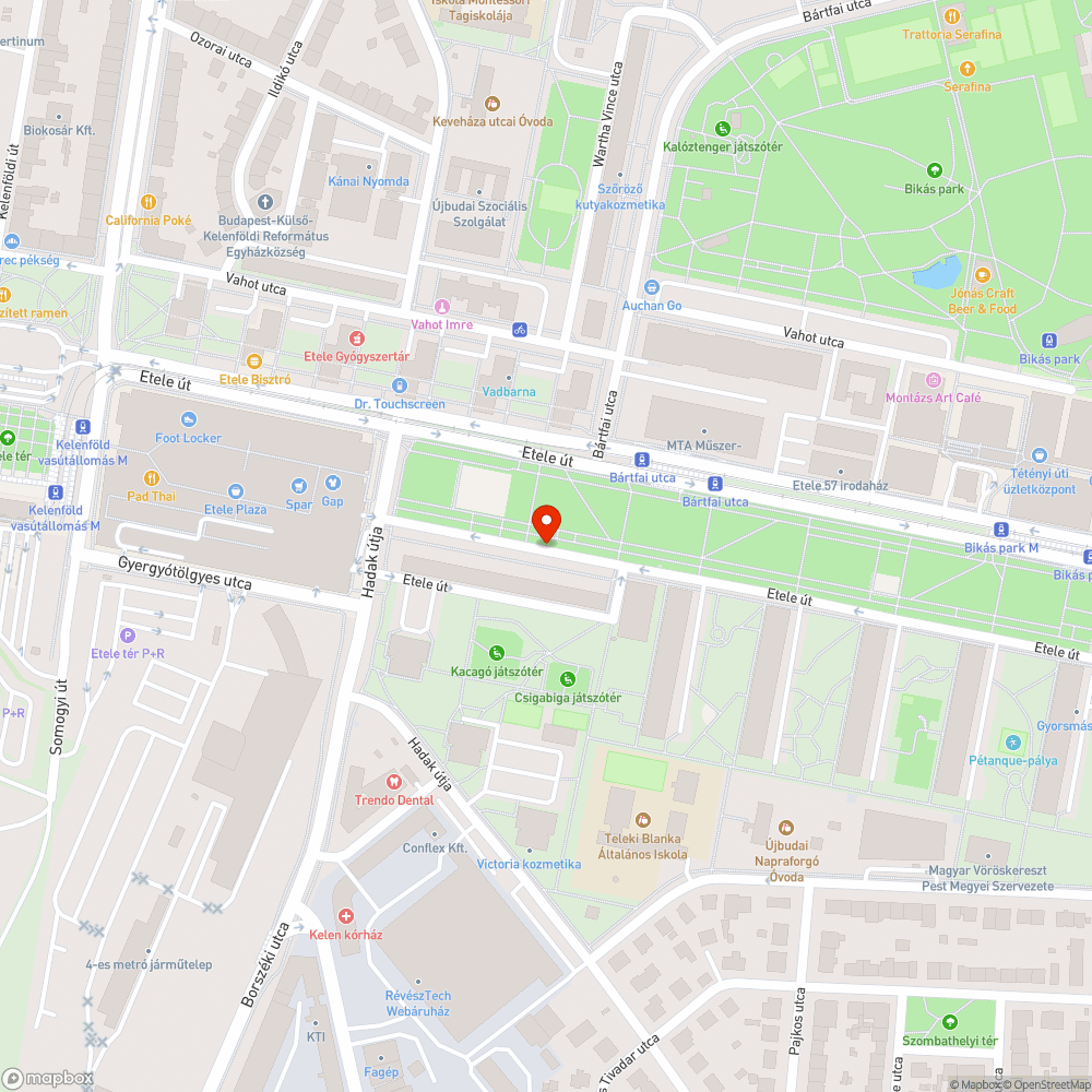 Veszélyes, félig leszakadt faág bejelentés helye