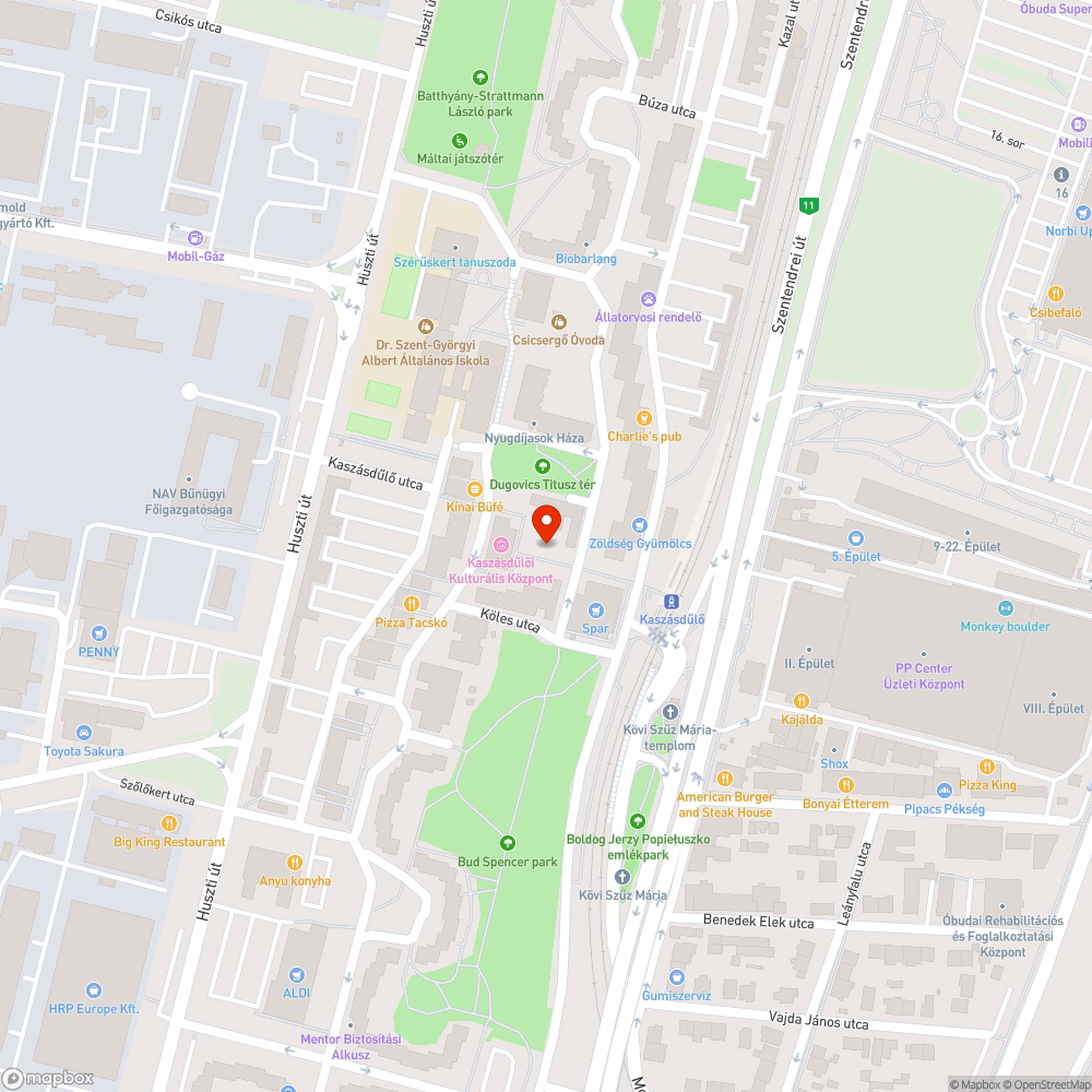 Törött pad bejelentés helye