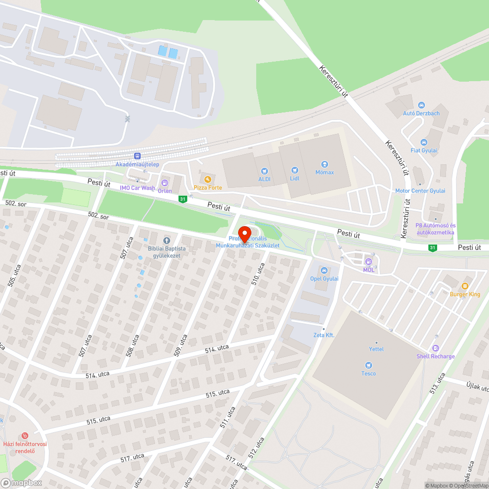 Balesetveszély bejelentés helye