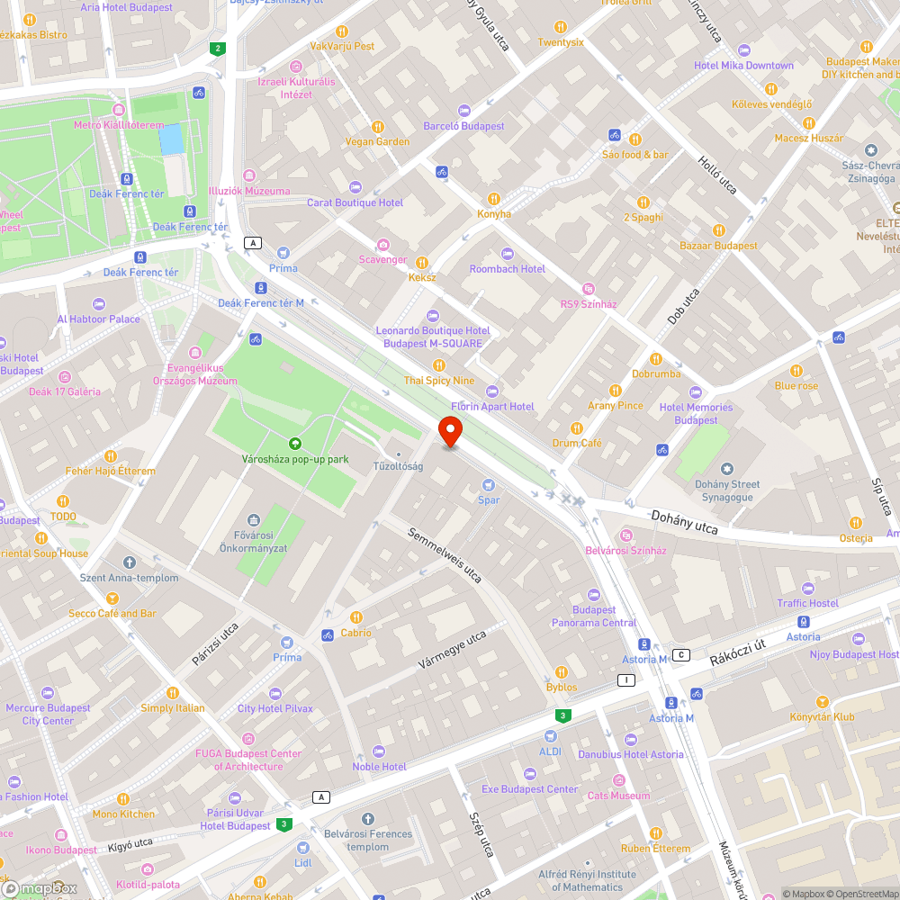 Kiégett kerékpáros közlekedési lámpa bejelentés helye