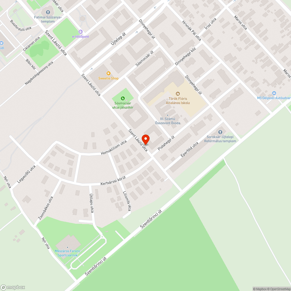 Elhagyott jármű bejelentés helye