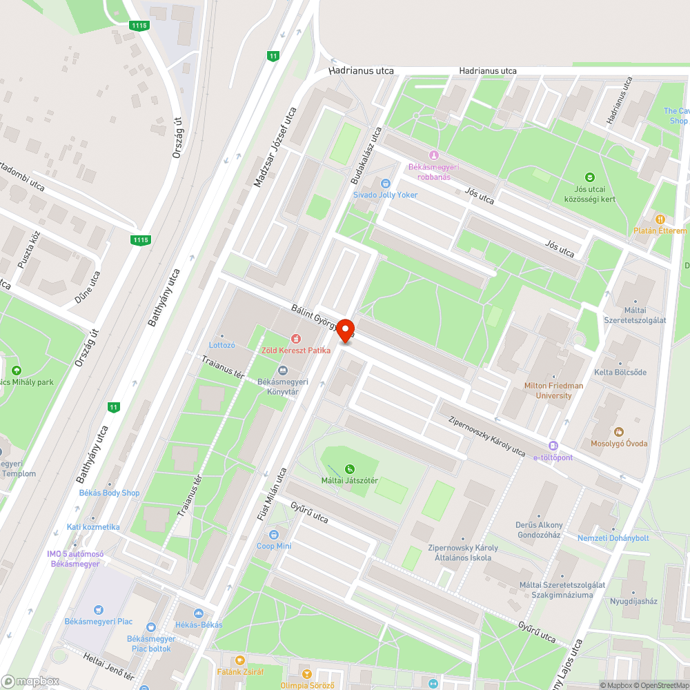 Kátyú bejelentés helye