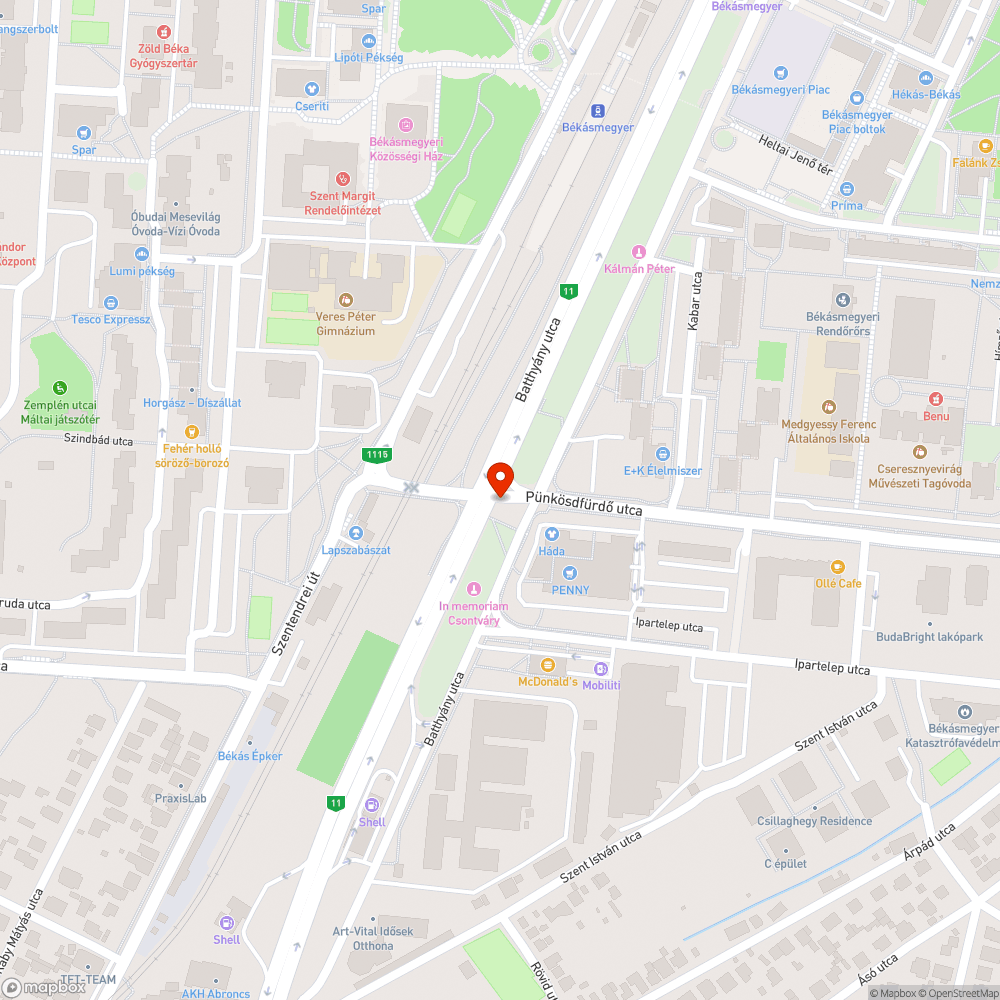 Megdőlt tábla és oszlop bejelentés helye