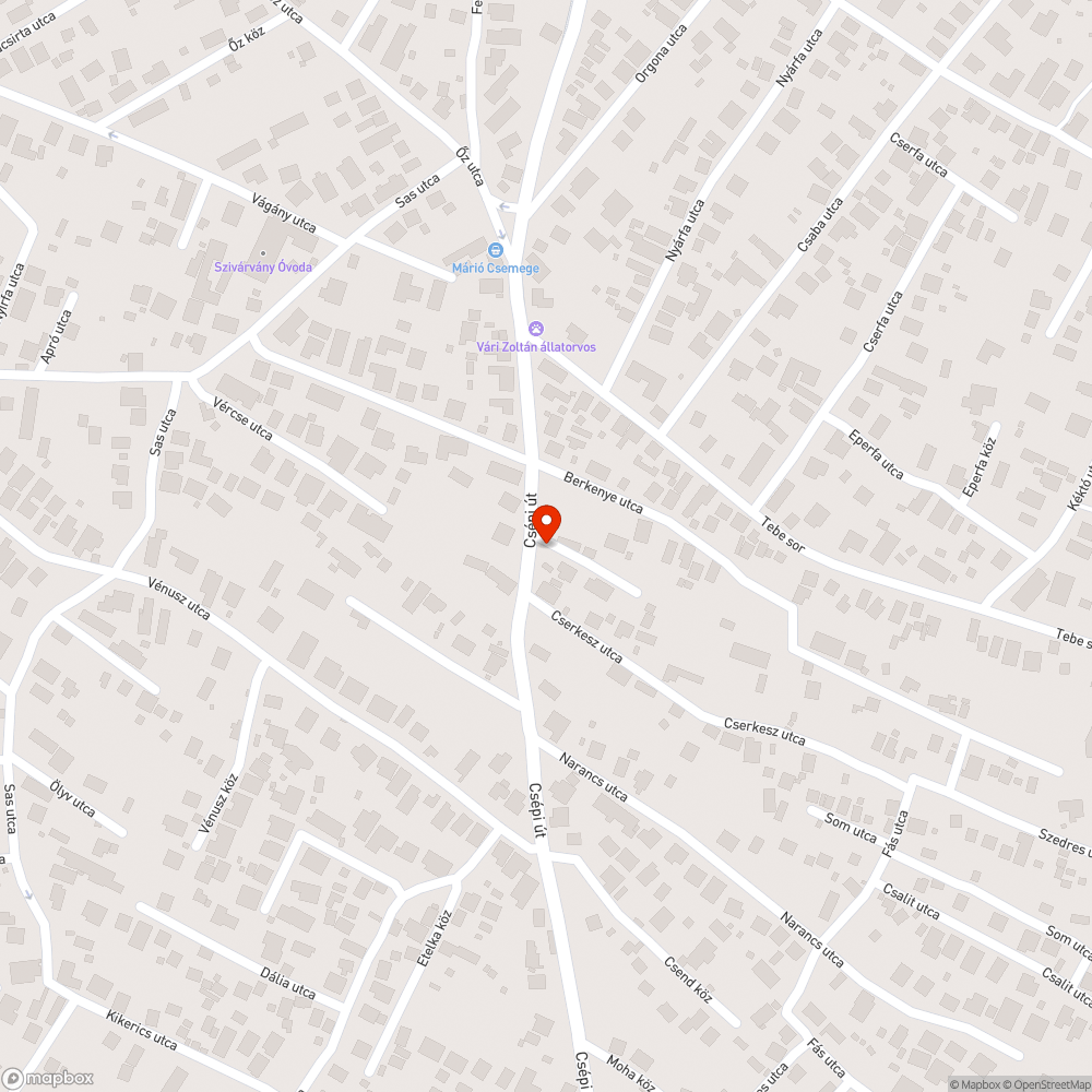 Kavicsos járda bejelentés helye