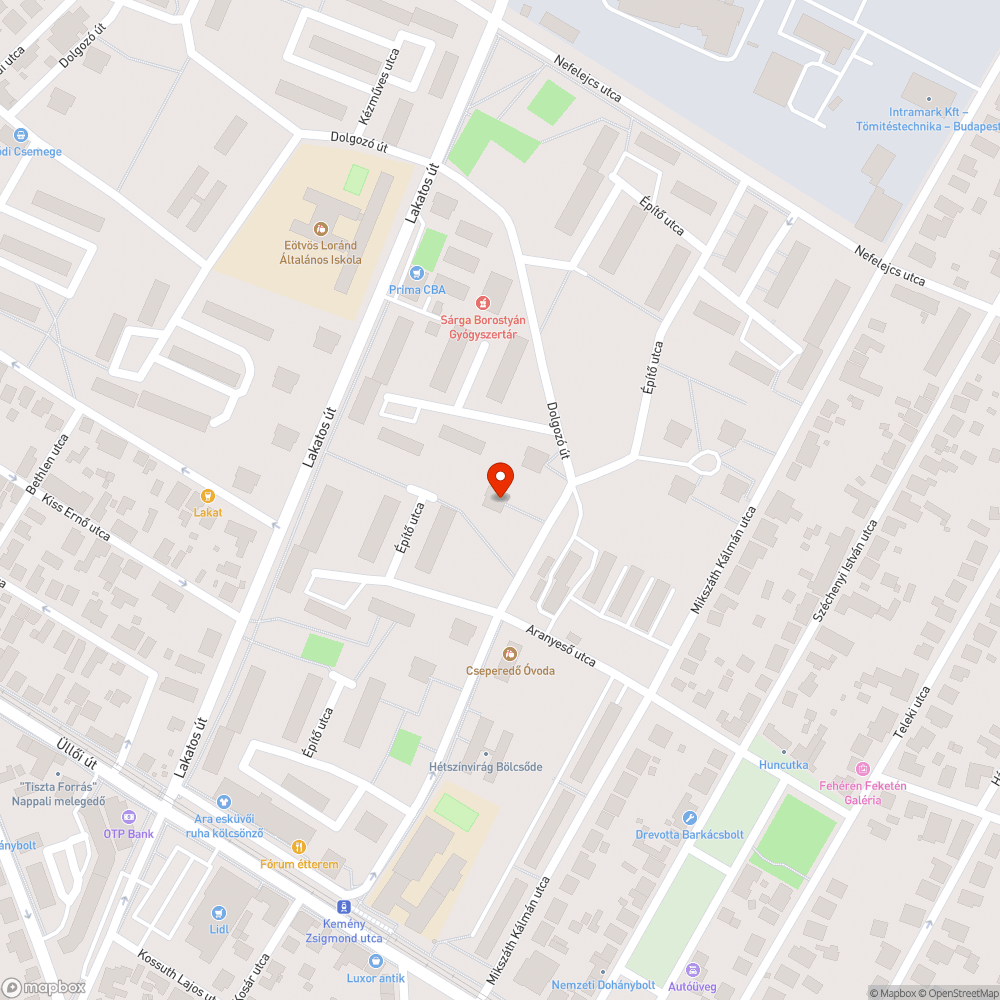 Elhagyott autó bejelentés helye