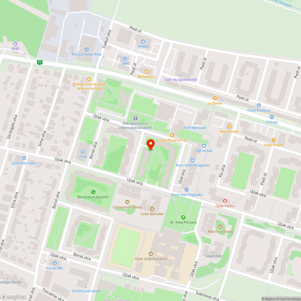 Veszélyes ág bejelentés helye