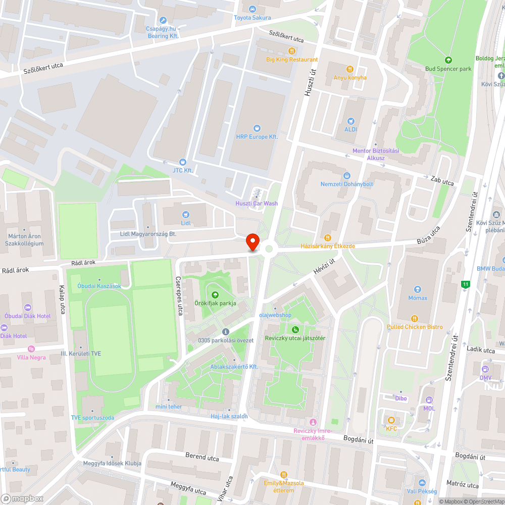 Útba süllyedt fedlap bejelentés helye