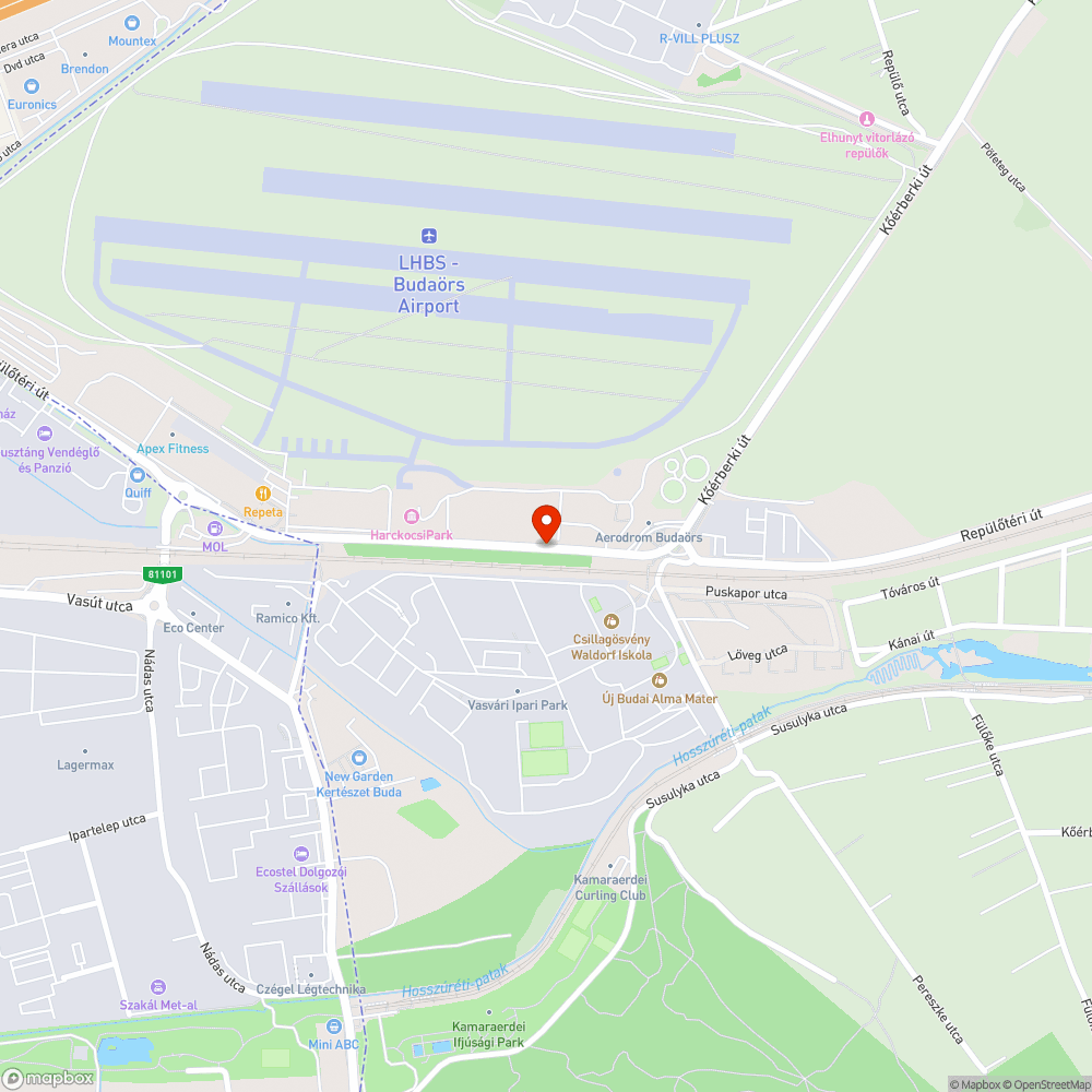 XI. Repülőtéri út (Kőérberki út - Budaörsi körforgalom) bejelentés helye