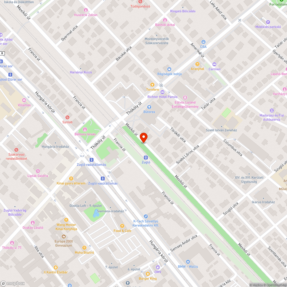 Zöldfelületen parkoló rendszám nélküli, elhagyott jármű bejelentés helye