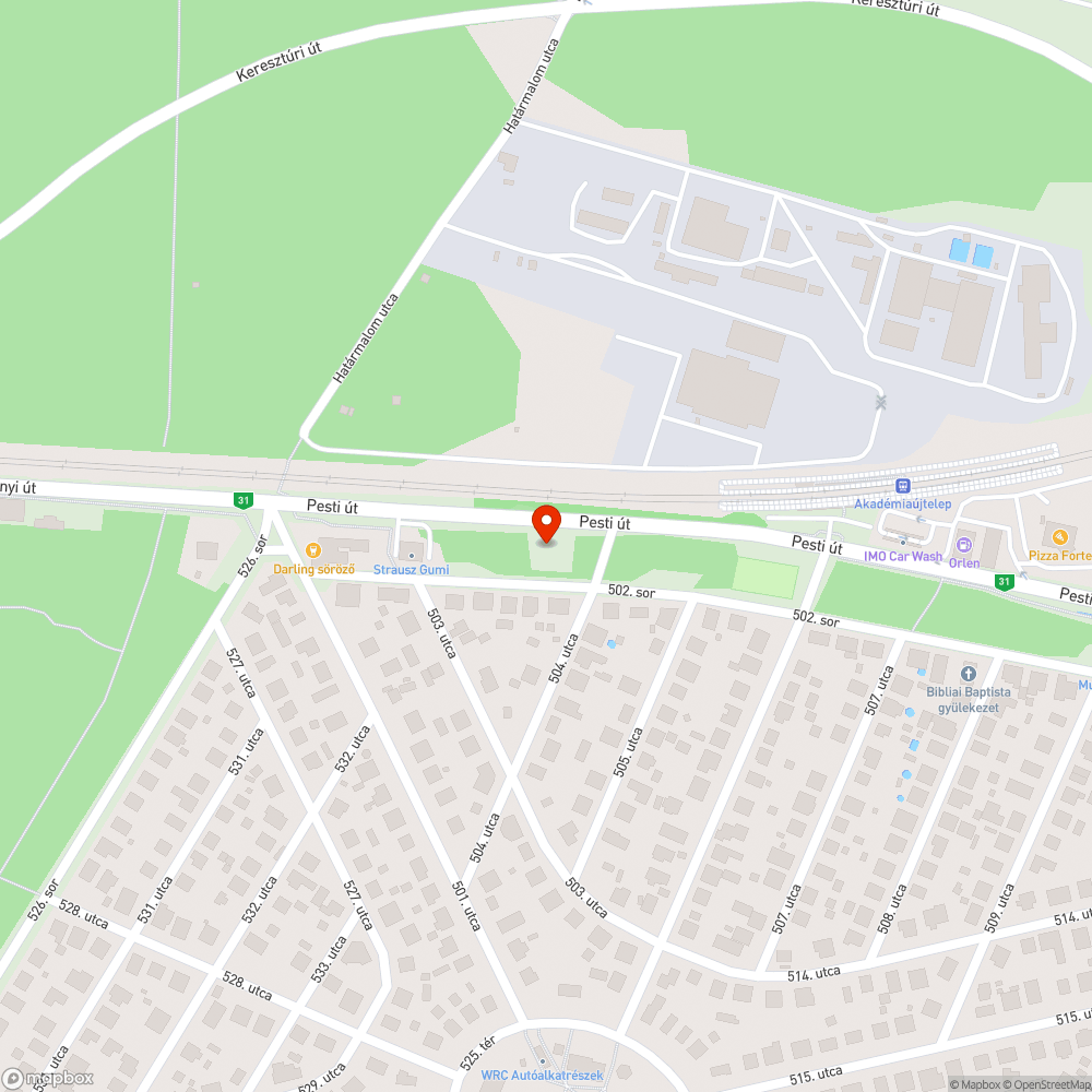 Patinás szobor bejelentés helye