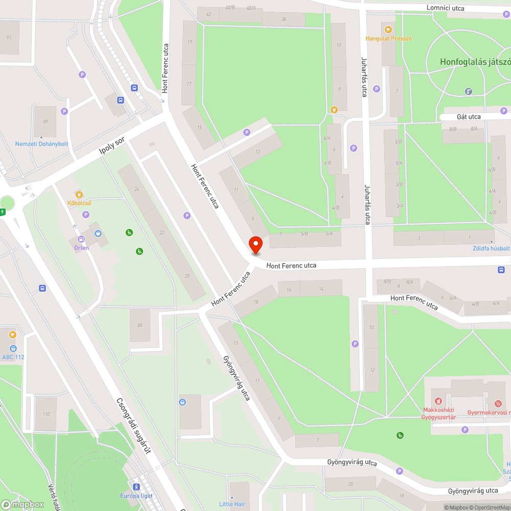 Eldugult víznyelő - Hont Ferenc utca bejelentés helye