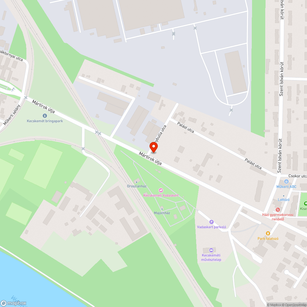 Elhagyott autó a Mártírok útján bejelentés helye