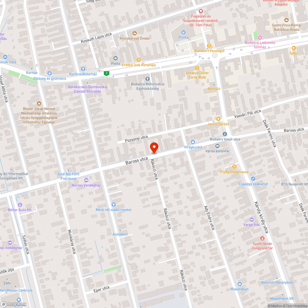 Balesetveszélyes korlátok az út közepén bejelentés helye