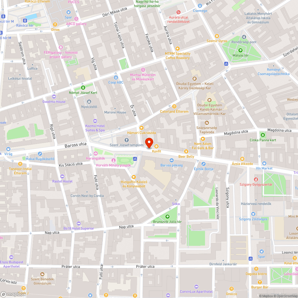 2 fa pótlás - Baross u 70-72 bejelentés helye